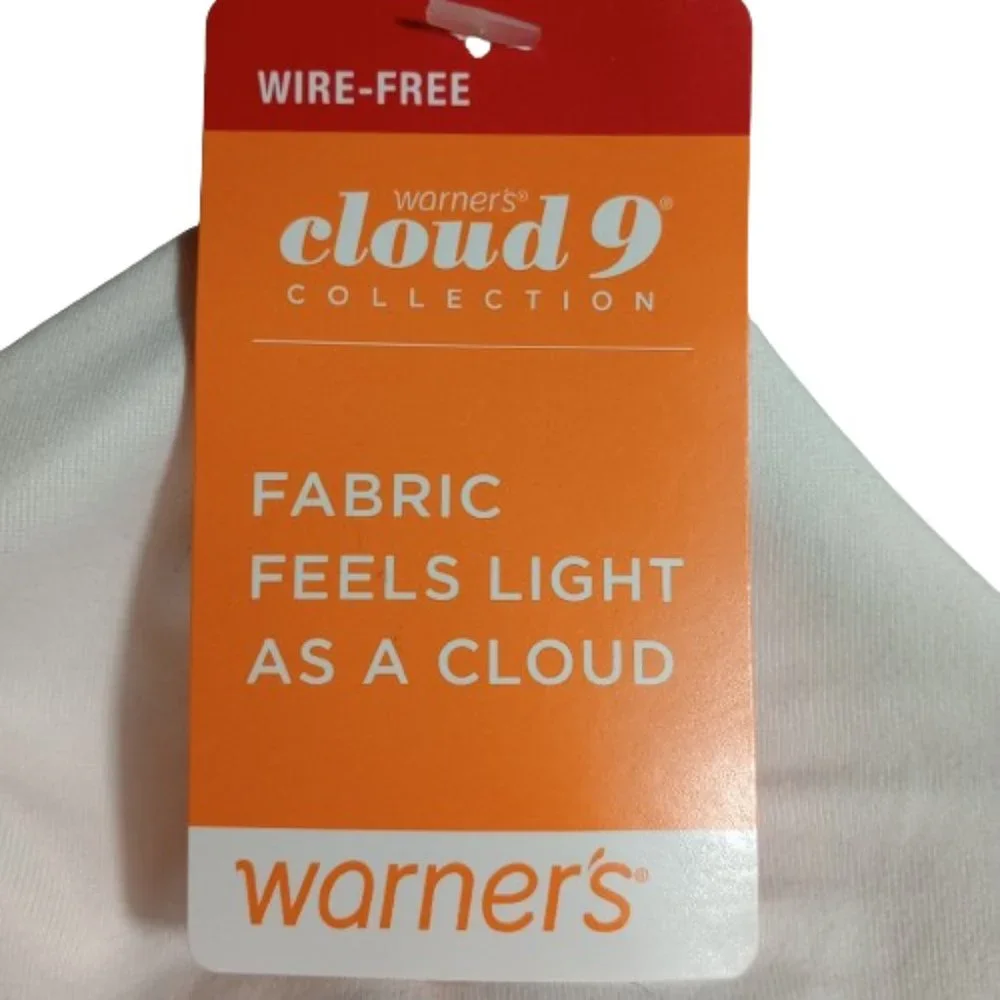 Warner's Womens Cloud 9® Wire-Free Bra Style 1269 Color White Size 32B NWT